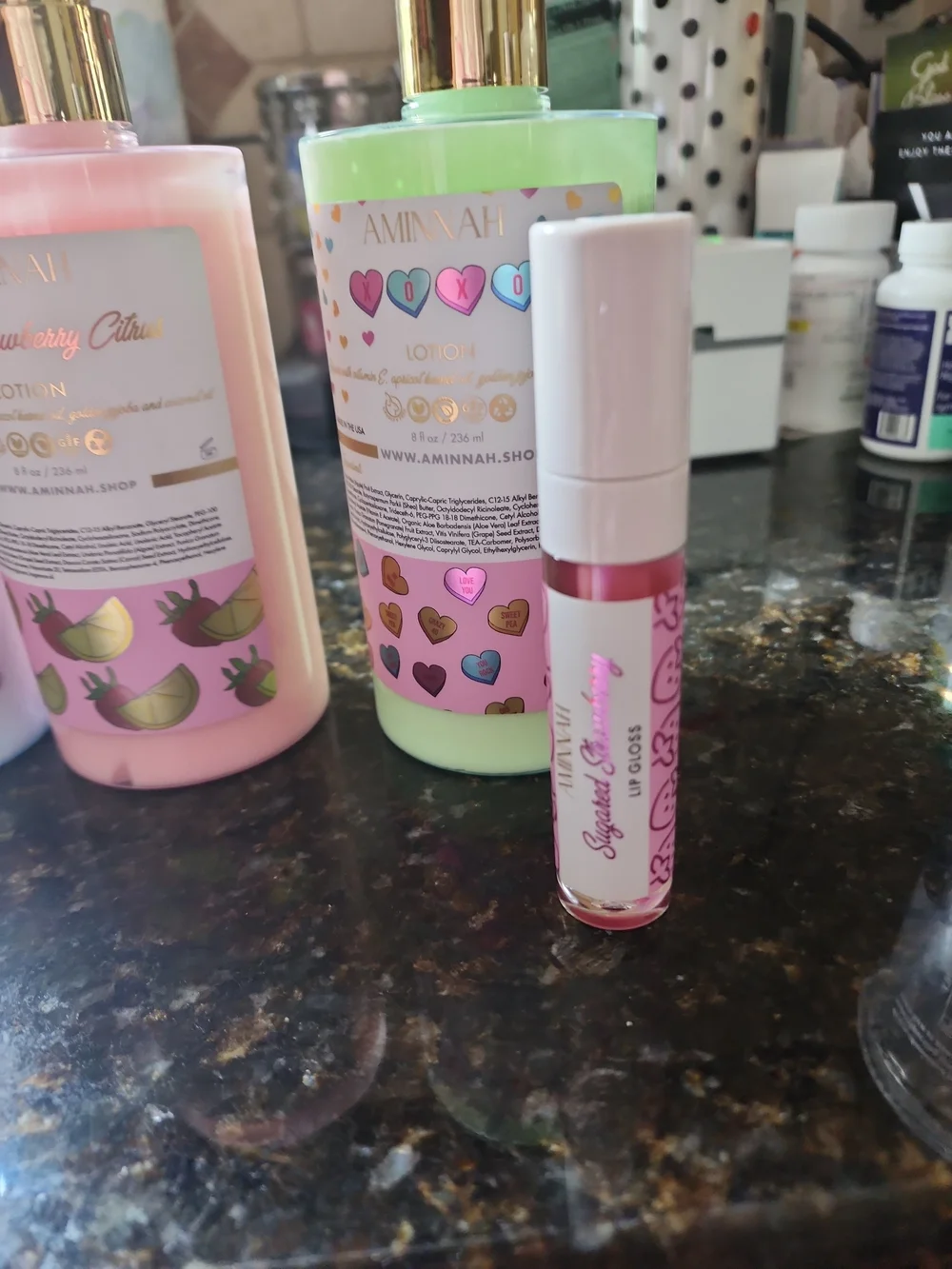 ✨️Aminnah Body Lotion | Choose Your Favorite Scent | Buy 2, Get a FREE Lip Gloss